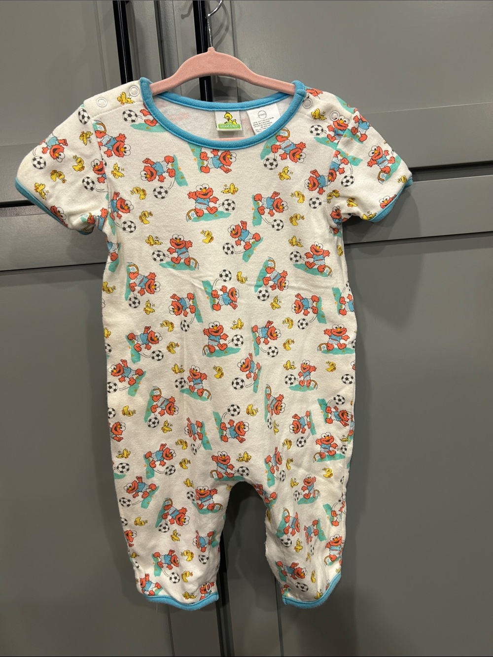 6/9 month Sesame Street Elmo soccer romper